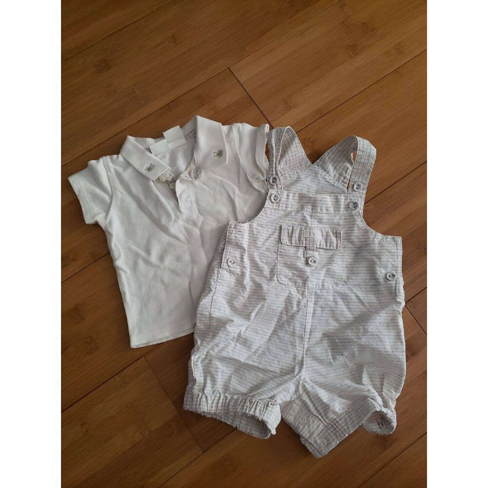 FAO polo shirt and romper 3-6m